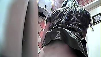 Females defecating, secret cam in the restroom 4