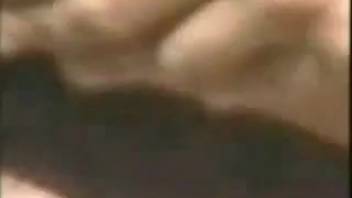 Guy pounds babe and lightly tongues her dirty backside