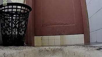 Females defecating, secret cam in the bathroom 6-1